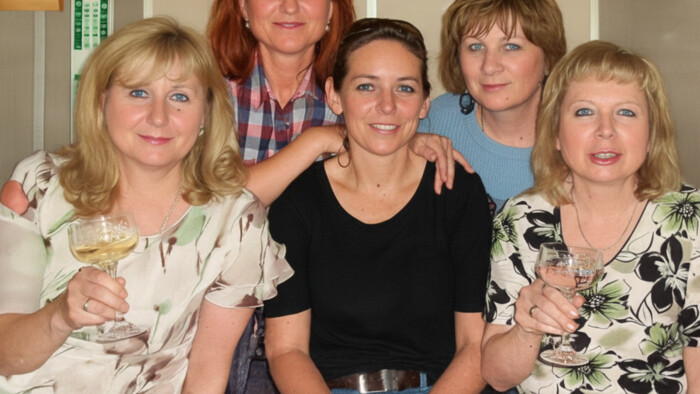 Rok. 2010, zľava dole B. Štoková,A. Kršiaková M. Kulková. Hore B. Javorská a D. Dešíková.png