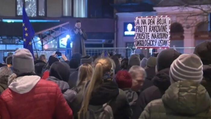 Marsch für Rechtsstaatlichkeit im Zentrum von Bratislava 