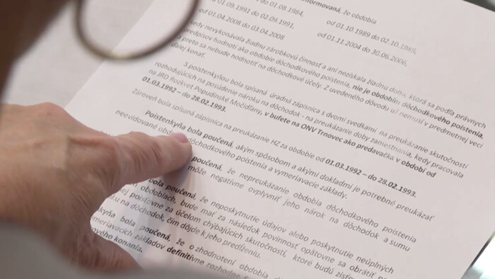 Poisťovňa pani Oľge neevidovala jeden odpracovaný rok