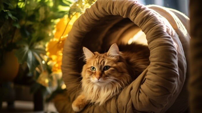 Keď mačka vymýšľa s pelechmi