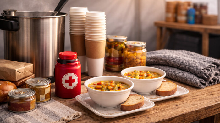 Polievky pre ľudí bez domova vo Vranove nad Topľou