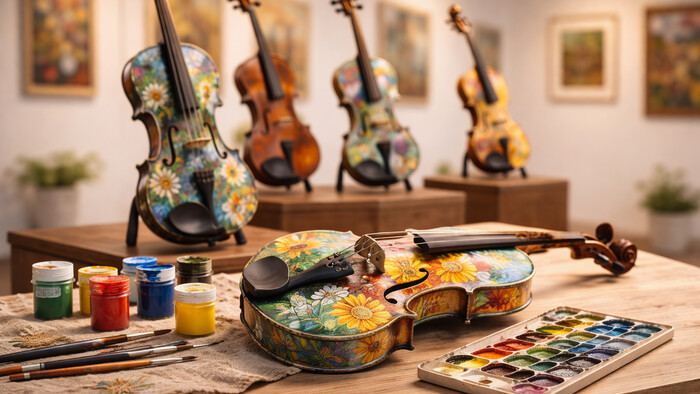 Na husličkách maľované