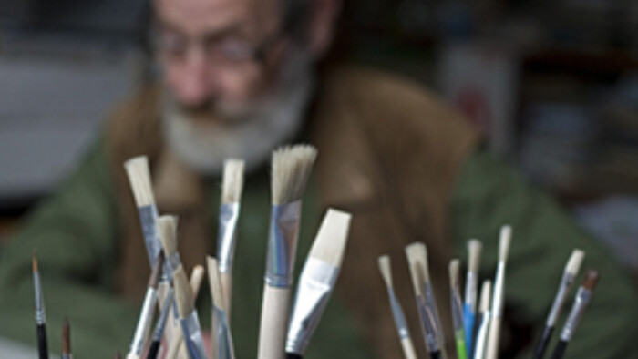 Mozaika na Ulici Viktora Bilčíka v Novom Meste nad Váhom pripomína miestneho rodáka