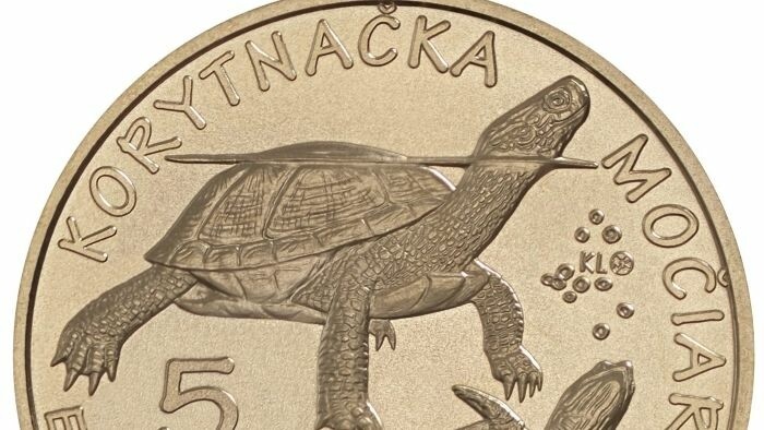 Eurominca s motívom korytnačky močiarnej