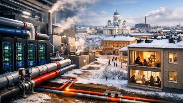 Teplo z počítačov vykúri Helsinky