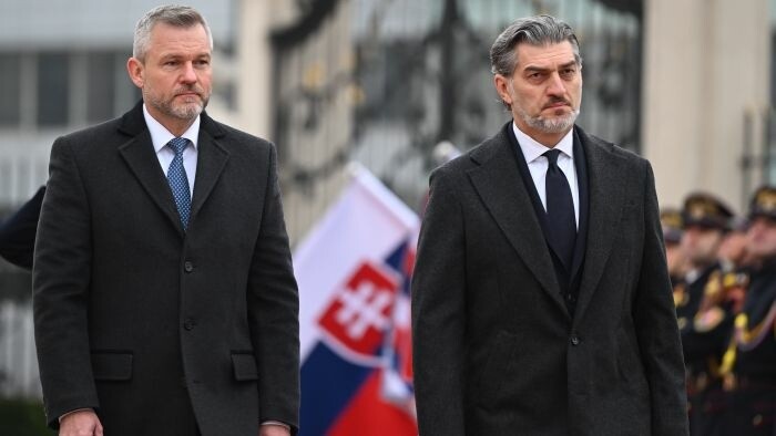 Visite du président géorgien en Slovaquie 