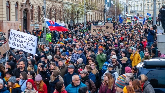 Kulturszene protestierte in Bratislava gegen die Ressortleitung
