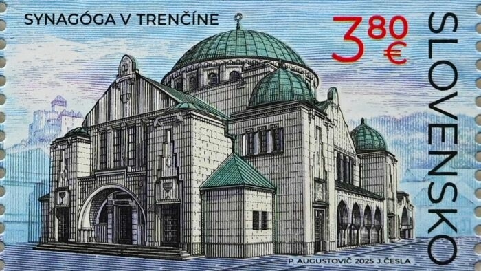 Una nueva emisión postal promociona la sinagoga de Trenčín y el patrimonio judío eslovaco