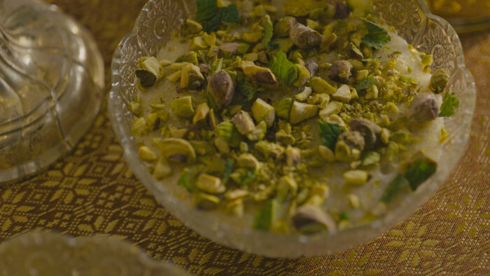 Mliečny puding s pistáciami (muhallebi) 