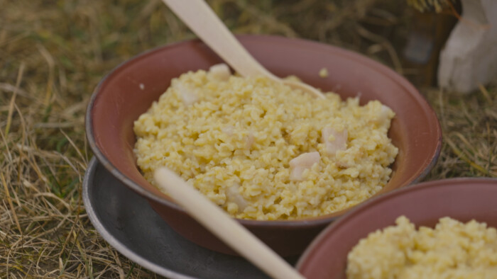 Prosná kaša so slaninou 