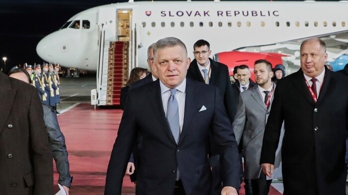 Prelet premiéra Roberta Fica do Moskvy 