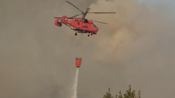 Slowakische Soldaten helfen beim Brand in Böhmischer Schweiz