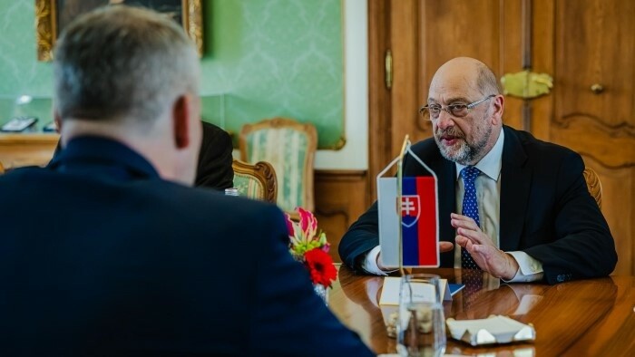 Pellegrini traf sich mit dem ehemaligen EP-Präsidenten Schulz