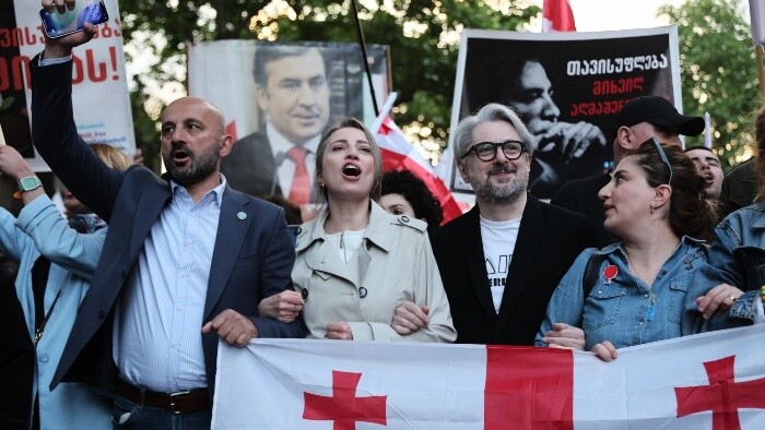 Protivládne protesty v Gruzínsku