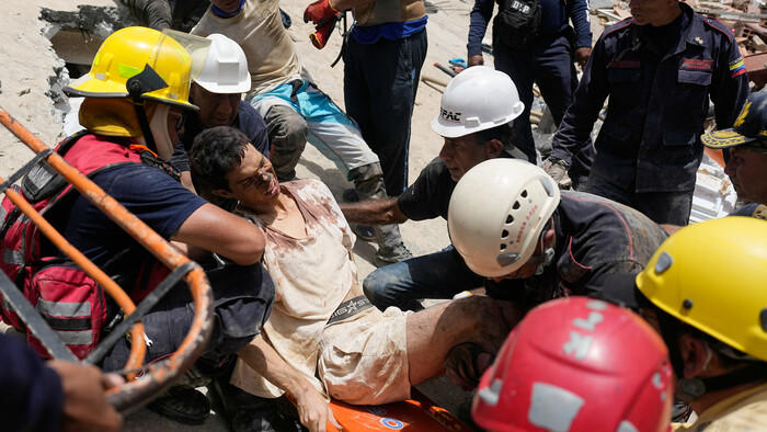 Záchrana ľudí vo Venezuele po zemetrasení