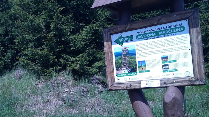 Na rozhľadňu Marčulina v Levočských vrchoch
