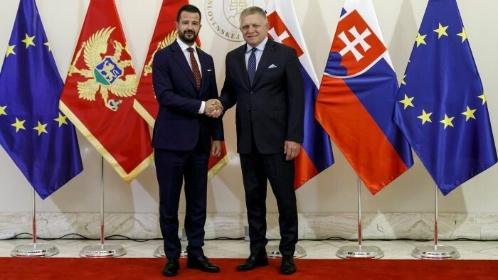 Robert Fico se reunió con el presidente de Montenegro, Jakov Milatovič