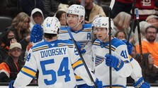 Dvorský sa opäť presadil, k víťazstvu Blues nad Ducks prispel asistenciou