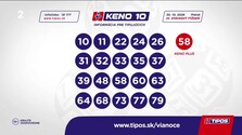 Informácia pre tipujúcich: KENO 10, Keno Joker, Loto, Loto 5 z 35, Joker, Všetko alebo nič (30. 10. 2026)