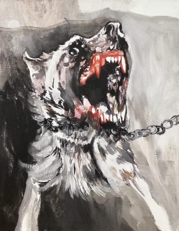 CO3 - Ľubomíra Sekerášová, Orava dog, 70 x 90 cm, akryl na plátne.jpeg