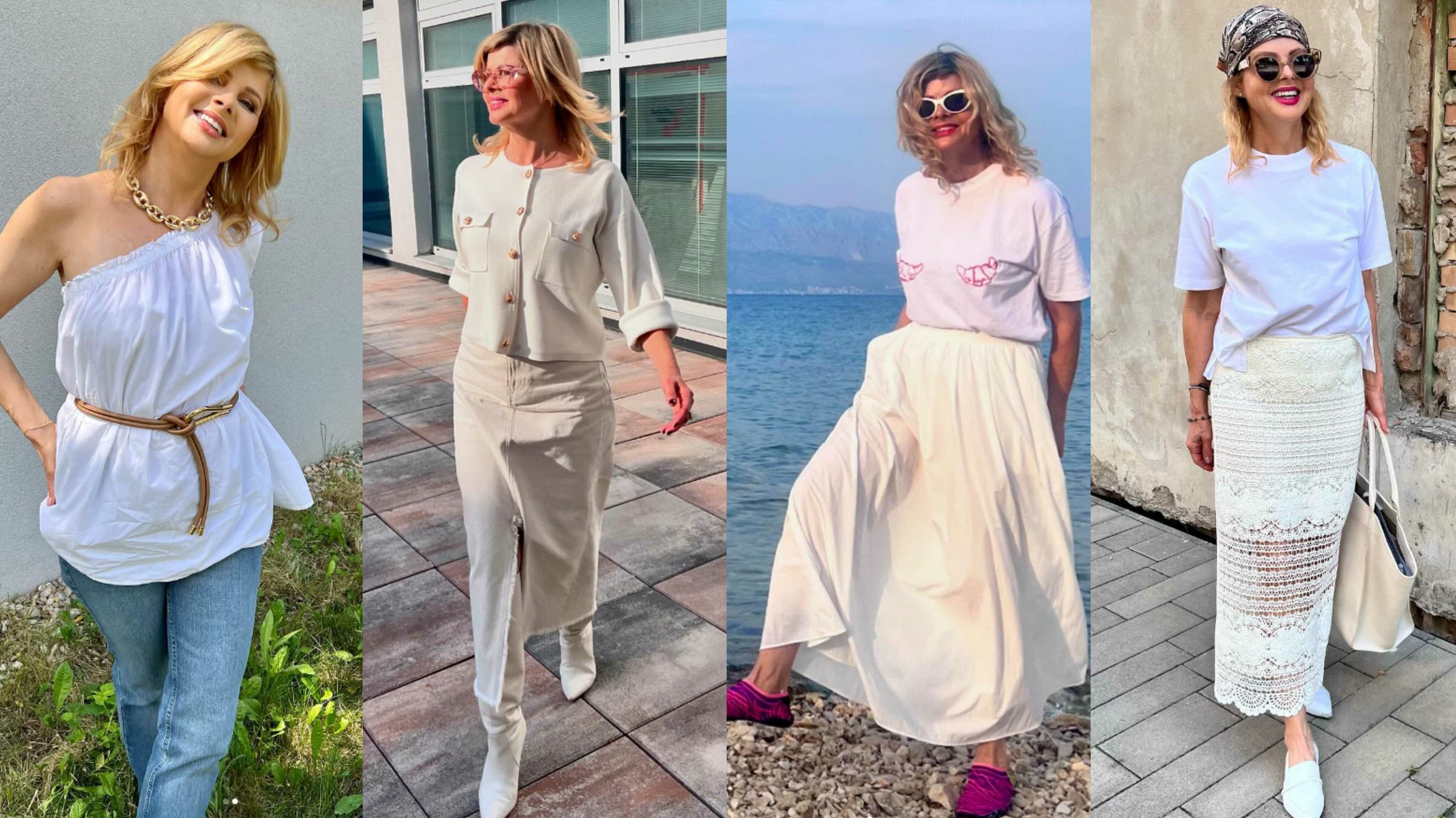 Koláž outfitov Soni Mullerovej