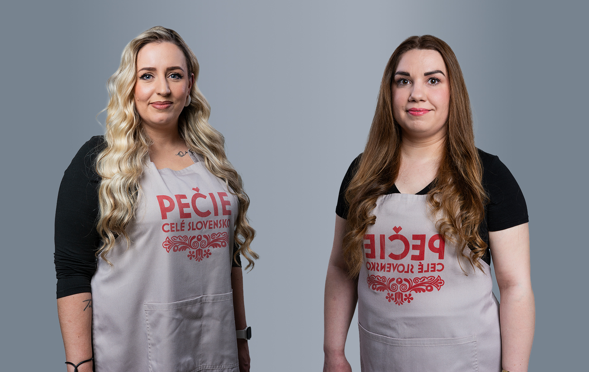 Súťažiace Gabika a Zuzka. Jedna pečie pre stavbárov, druhá sníva o vlastnej kaviarni